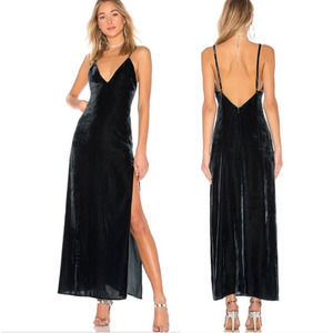 {Lovers + Friends x Revolve} Green Velvet Dress